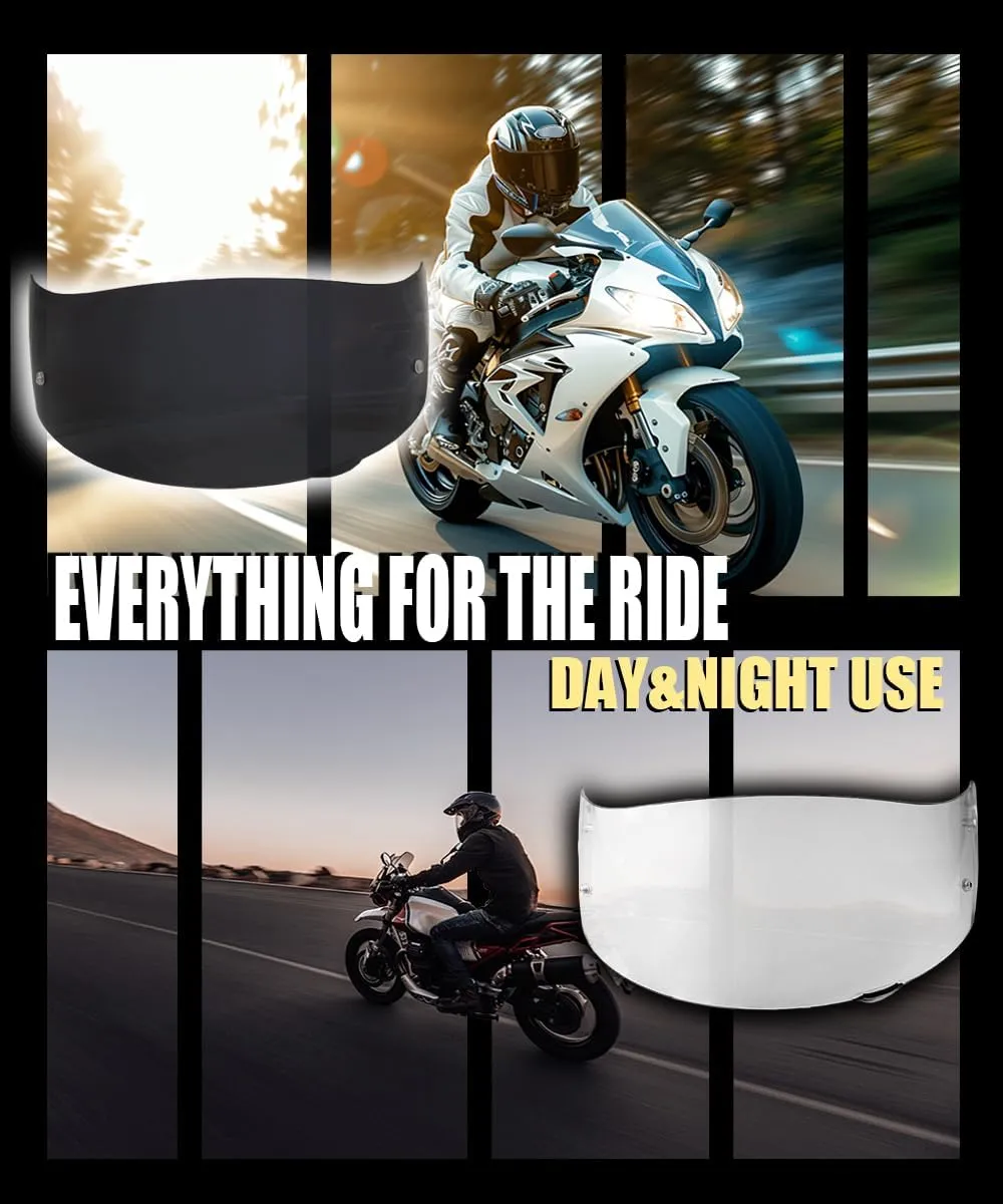 HJ-20M Face shield replacement,UV Protective Scratch-resistant helmet Visor for HJC FG-17 IS-17 C70 Helmet (Photochromic Clear/Light Black)