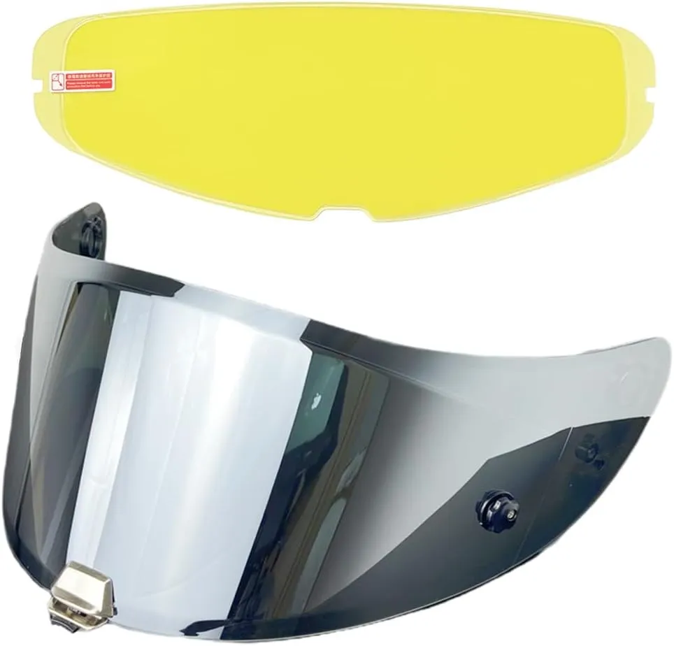 HJ-26 Helmet Visor with Anti Fog Film,UV Protection Helmet Face Shield Compatible with HJ26,HJC Rpha 70,Rpha 70 St,Rpha 11,Rpha 11 Pro,HJ-26St (Silver Anti Fog Film)