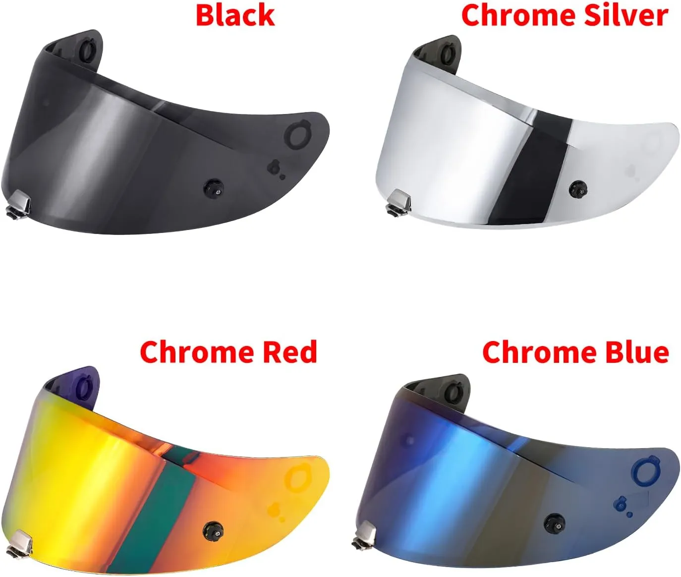 HJ-26 Visor Shield Repalcement for RPHA11, Outer Face Helmet Shield Compatible with RPHA 11 Pro RPHA70 Accessories (Chrome Blue)