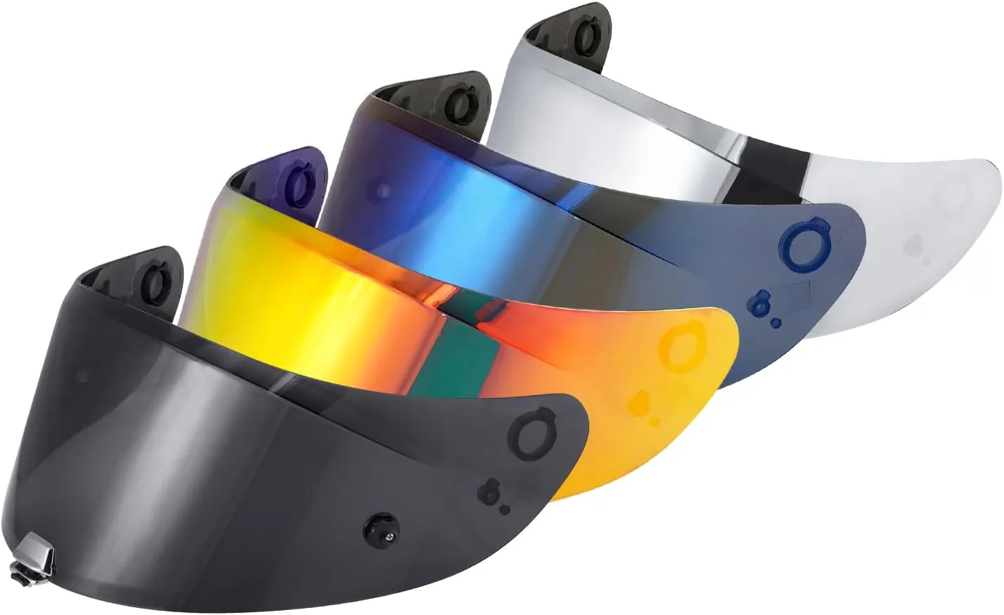 HJ-26 Visor Shield Repalcement for RPHA11, Outer Face Helmet Shield Compatible with RPHA 11 Pro RPHA70 Accessories (Chrome Blue)