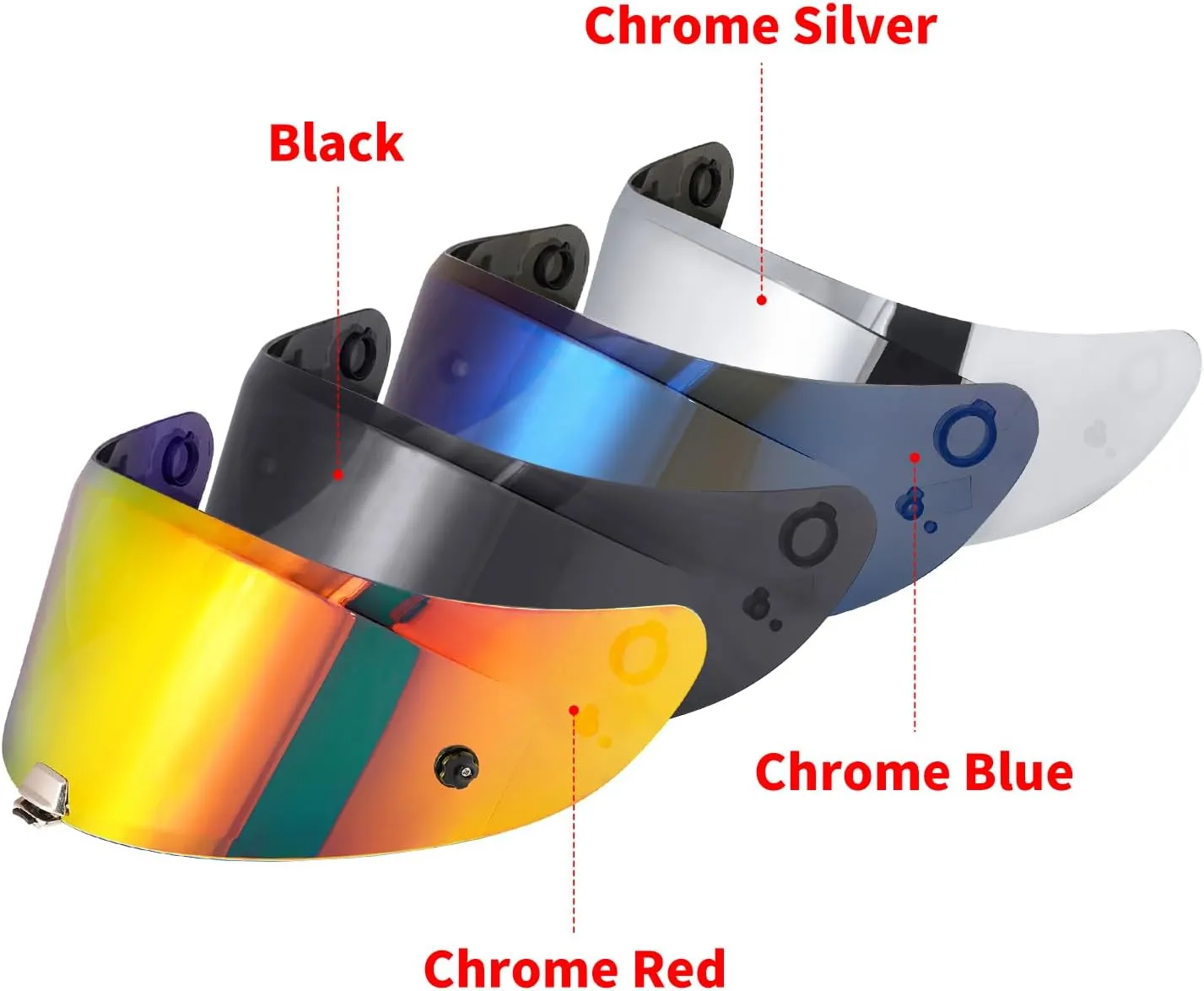 HJ-26 Visor Shield Repalcement for RPHA11, Outer Face Helmet Shield Compatible with RPHA 11 Pro RPHA70 Accessories (Chrome Blue)