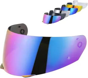 HJ-33 Visor Shield Replacement, I90 Visor Face Shield Compatible With HJ-33 Helmet Visor Accessories (Rainbow)