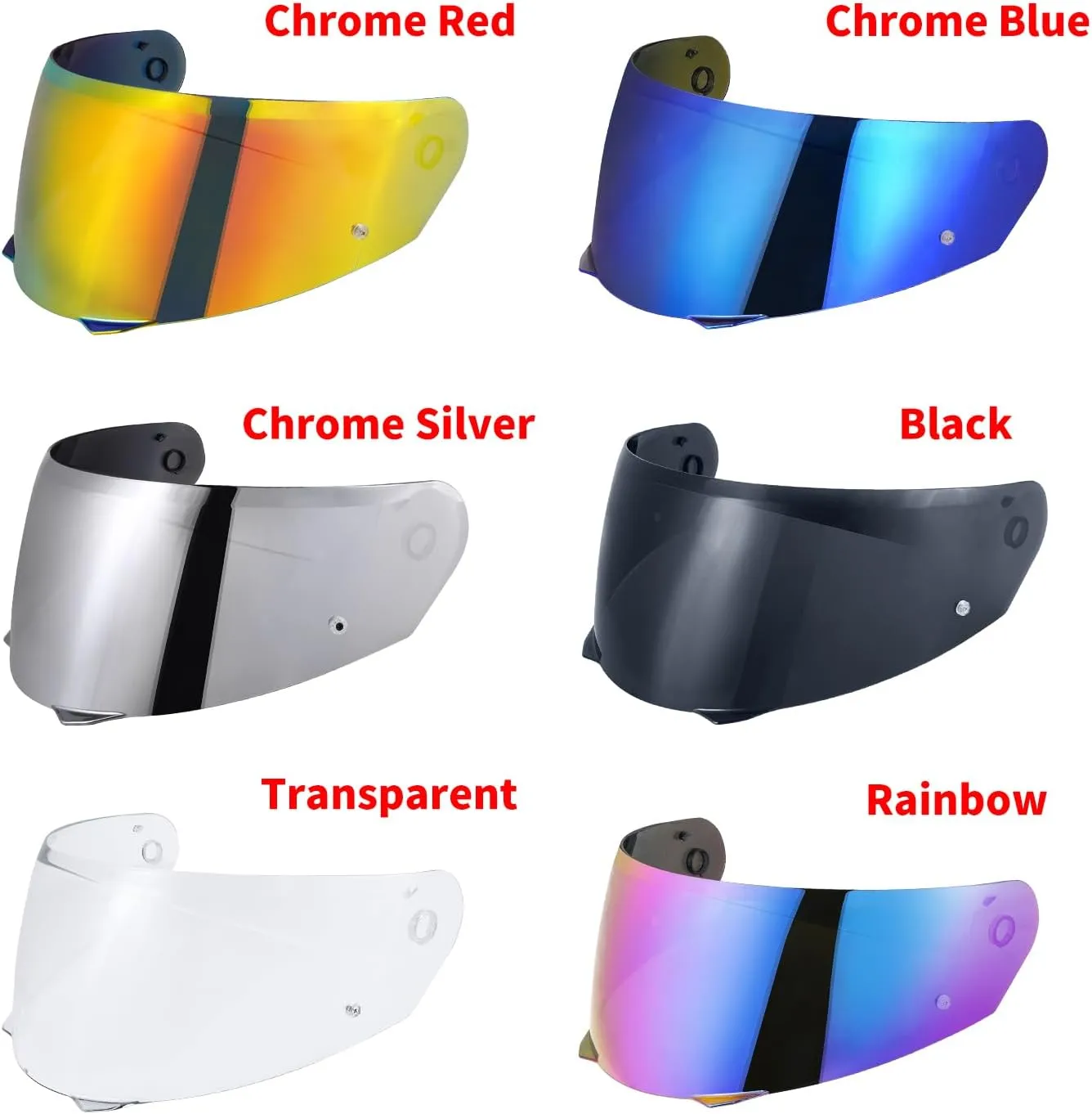 HJ-33 Visor Shield Replacement, I90 Visor Face Shield Compatible With HJ-33 Helmet Visor Accessories (Rainbow)
