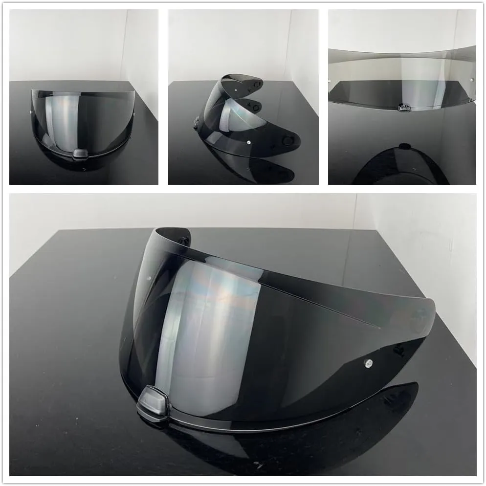 HJ31 Helmet Visor with Anti Fog Film,UV Protective Scratch-Resistant Helmet Face Shield Windproof Visor Compatible with i-70,i-10 (Deep Black Anti Fog Film)