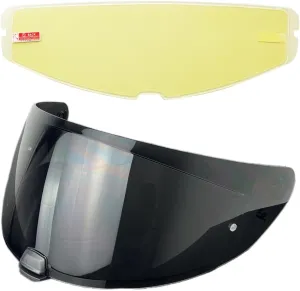 HJ31 Helmet Visor with Anti Fog Film,UV Protective Scratch-Resistant Helmet Face Shield Windproof Visor Compatible with i-70,i-10 (Deep Black Anti Fog Film)