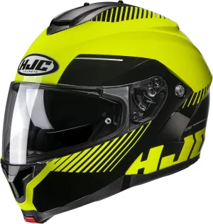 HJC C91 Prod Snow Helmet with Dual Lens Shield (X-Large, Hi-Viz Yellow (MC-3H))