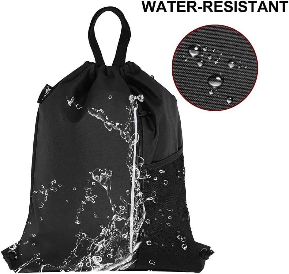 HOLYLUCK Men & Women Outdoor Sport Gym Sack Waterproof Drawstring Backpack Bag