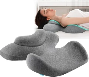Home Massage Pillow Face Down Pillow After Eye Surgery Vitrectomy Recovery Equipment for Stomach Sleeping with Memory Foam and Removable Cover