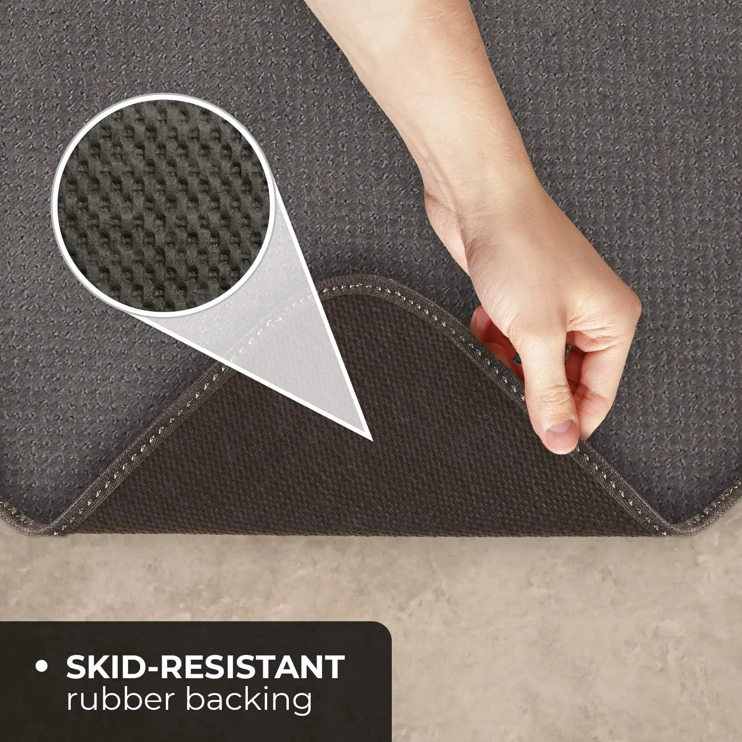 House, Home and More Skid-Resistant Carpet Indoor Area Rug Floor Mat - Gray - 3 FFt X 5 Ft - Non Slip Rubber Backing, Stain Resistant, Dog Friendly, Living Room Bedroom Kitchen Entryway