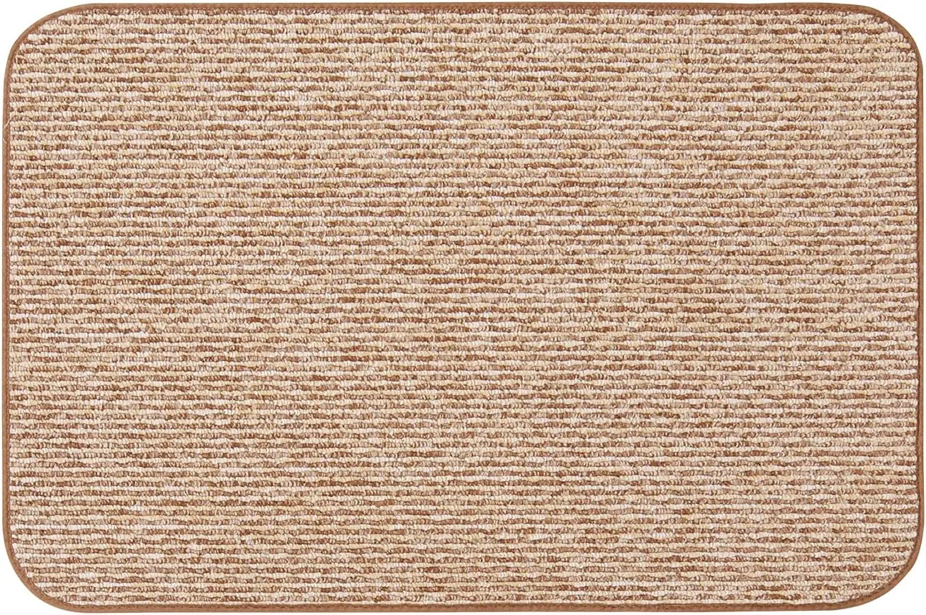 House, Home and More Skid-Resistant Carpet Indoor Area Rug Floor Mat - Praline Brown - 3 Ft X 5 Ft - Non Slip Rubber Backing, Stain Resistant, Dog Friendly, Living Room Bedroom Kitchen Entryway