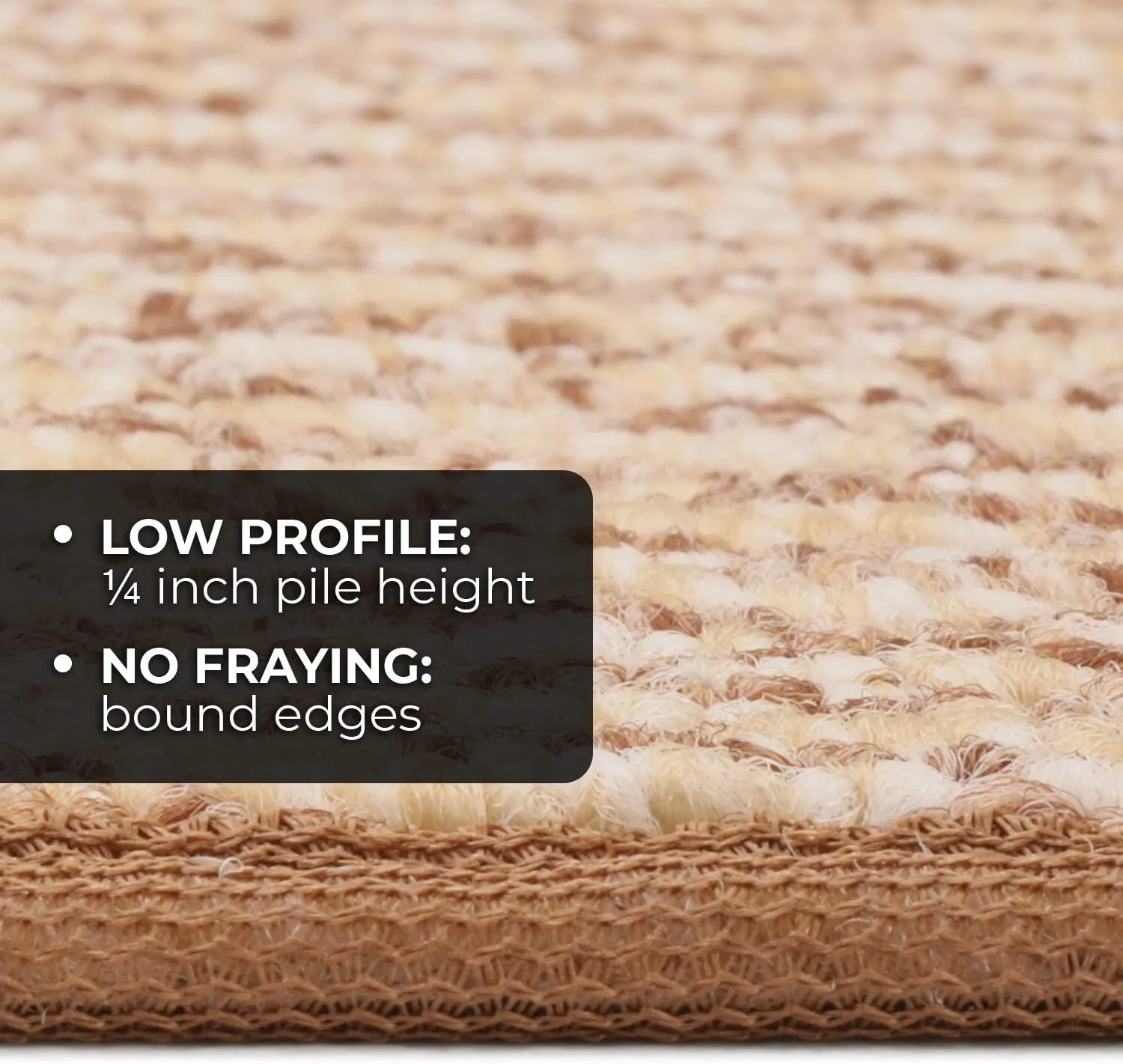 House, Home and More Skid-Resistant Carpet Indoor Area Rug Floor Mat - Praline Brown - 3 Ft X 5 Ft - Non Slip Rubber Backing, Stain Resistant, Dog Friendly, Living Room Bedroom Kitchen Entryway