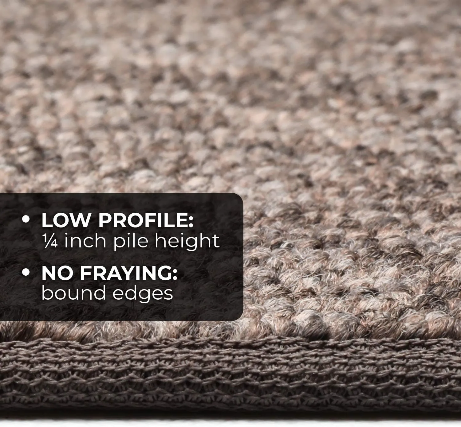 House, Home and More Skid-Resistant Carpet Runner - Pebble Gray - 12 Feet X 27 Inches