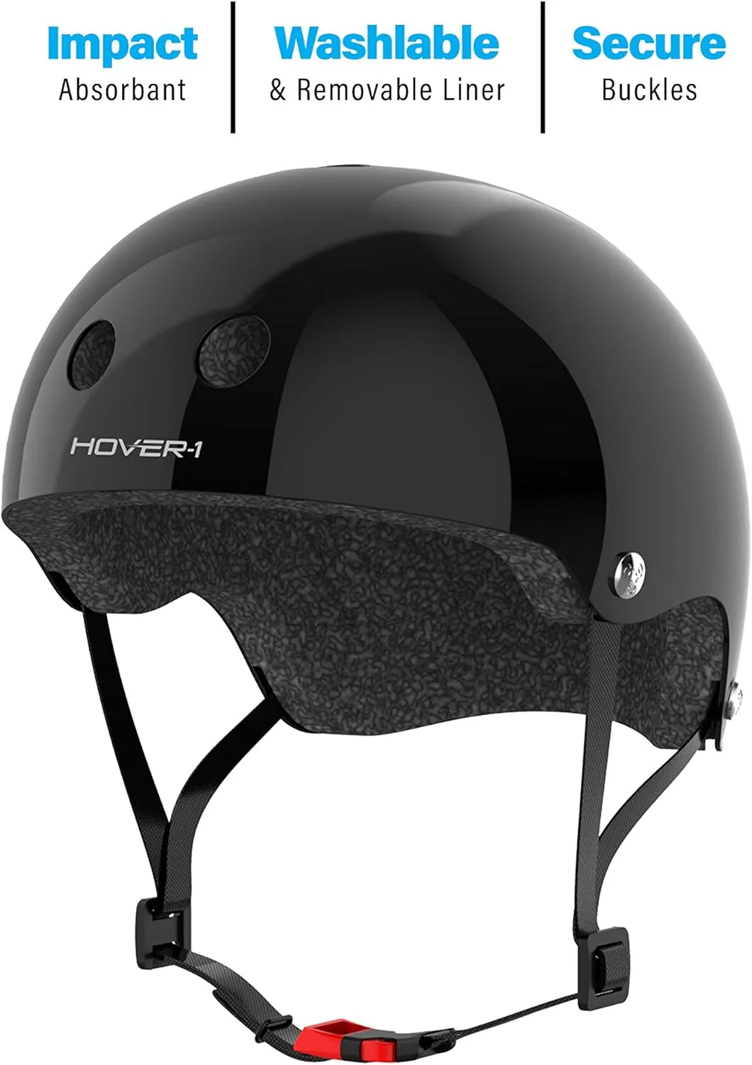 Hover-1 Impact Resistant Adult Helmet for Ages Above 14, Detachable Magnetic Visor, EPS Foam Protective Padding Adjustable Straps & Secure Buckle