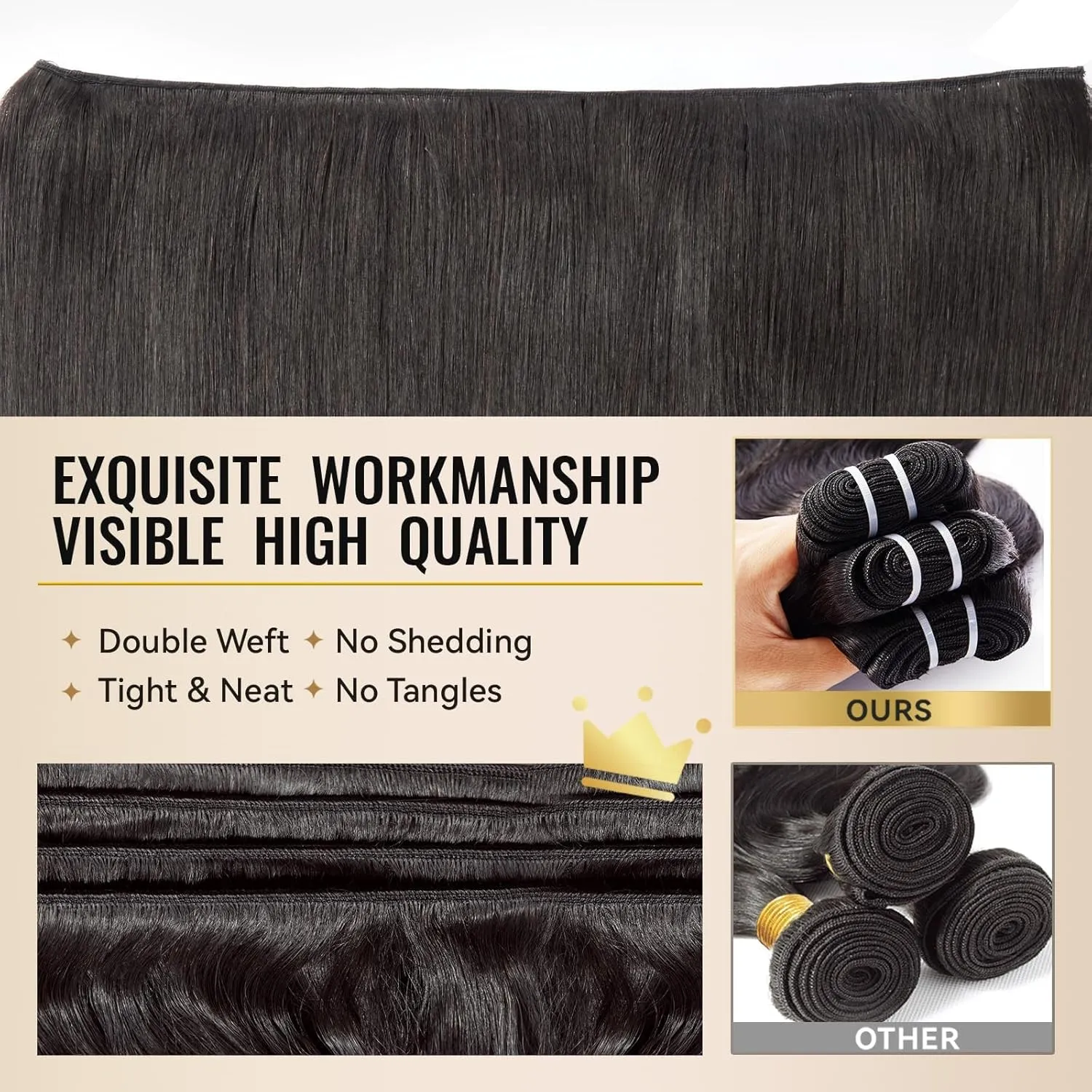 Human Hair Bundles 16A Brazilian Virgin Hair Straight Bundles 20 22 24 Inch Thick Weave Natural Black