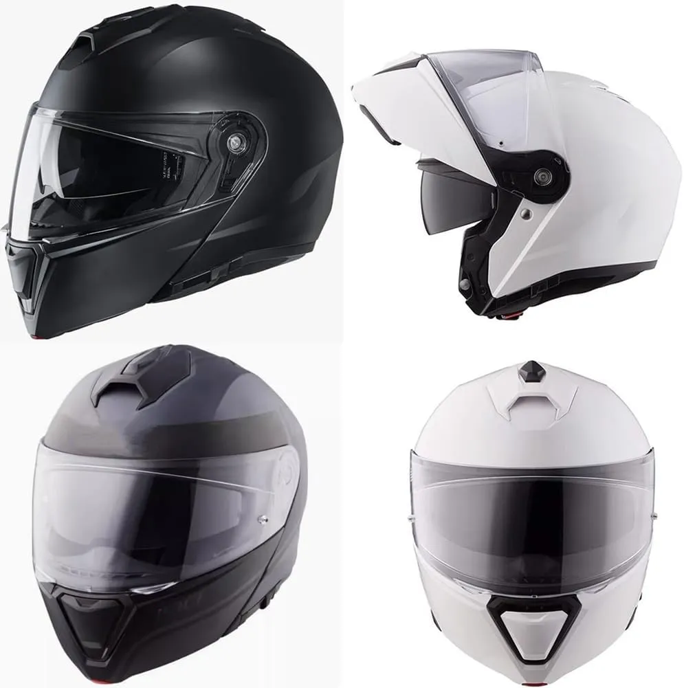 i90 Visor Replacements, HJ-33 Helmet Shield for HJC i90 Helmets, UV Protection Windproof Moto Helmets Parts (Revo Clear Red-day and night)