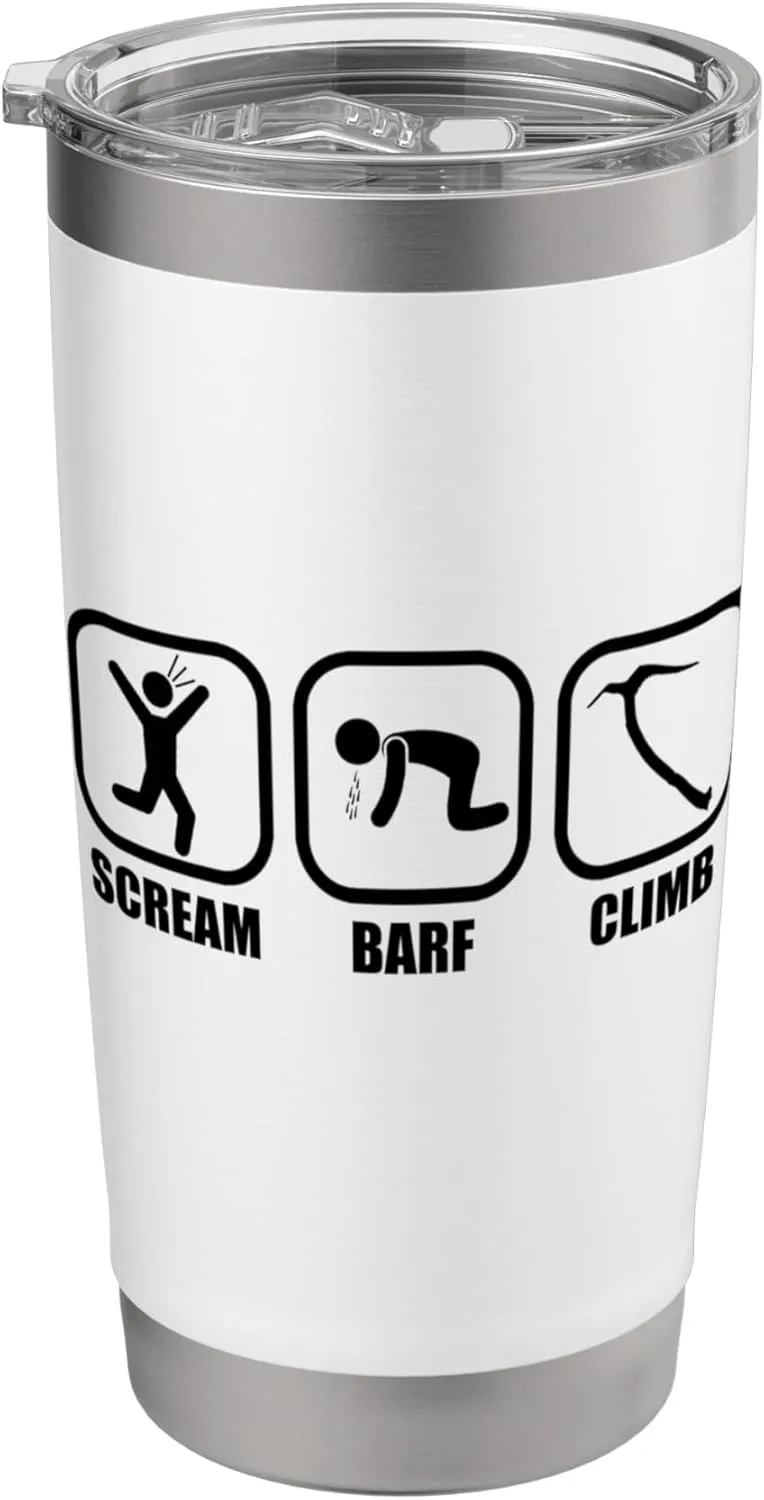 Ice Climbing Axe Scream & Barf! Stainless Steel Insulated Tumbler