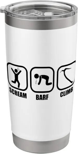 Ice Climbing Axe Scream & Barf! Stainless Steel Insulated Tumbler