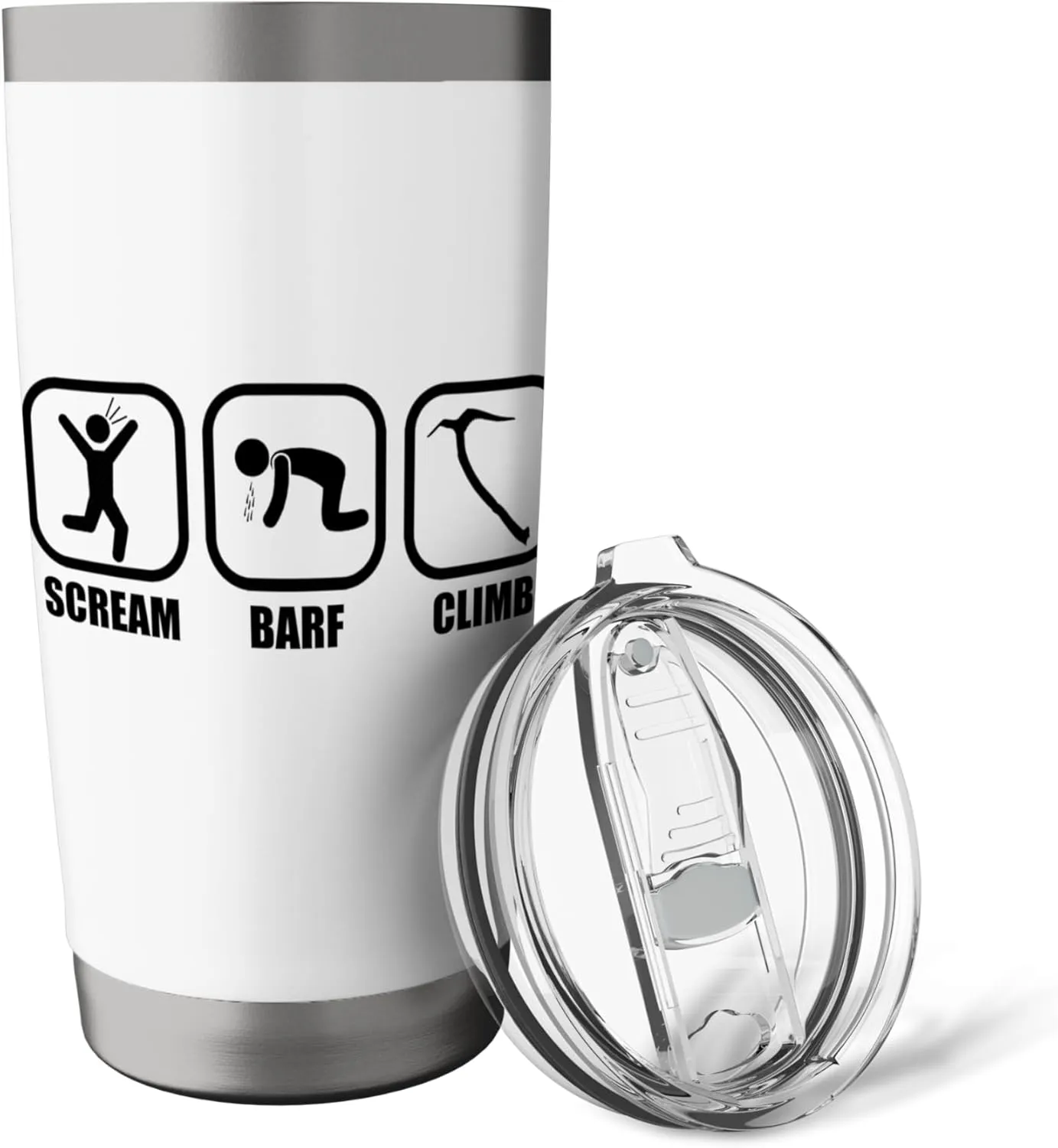 Ice Climbing Axe Scream & Barf! Stainless Steel Insulated Tumbler