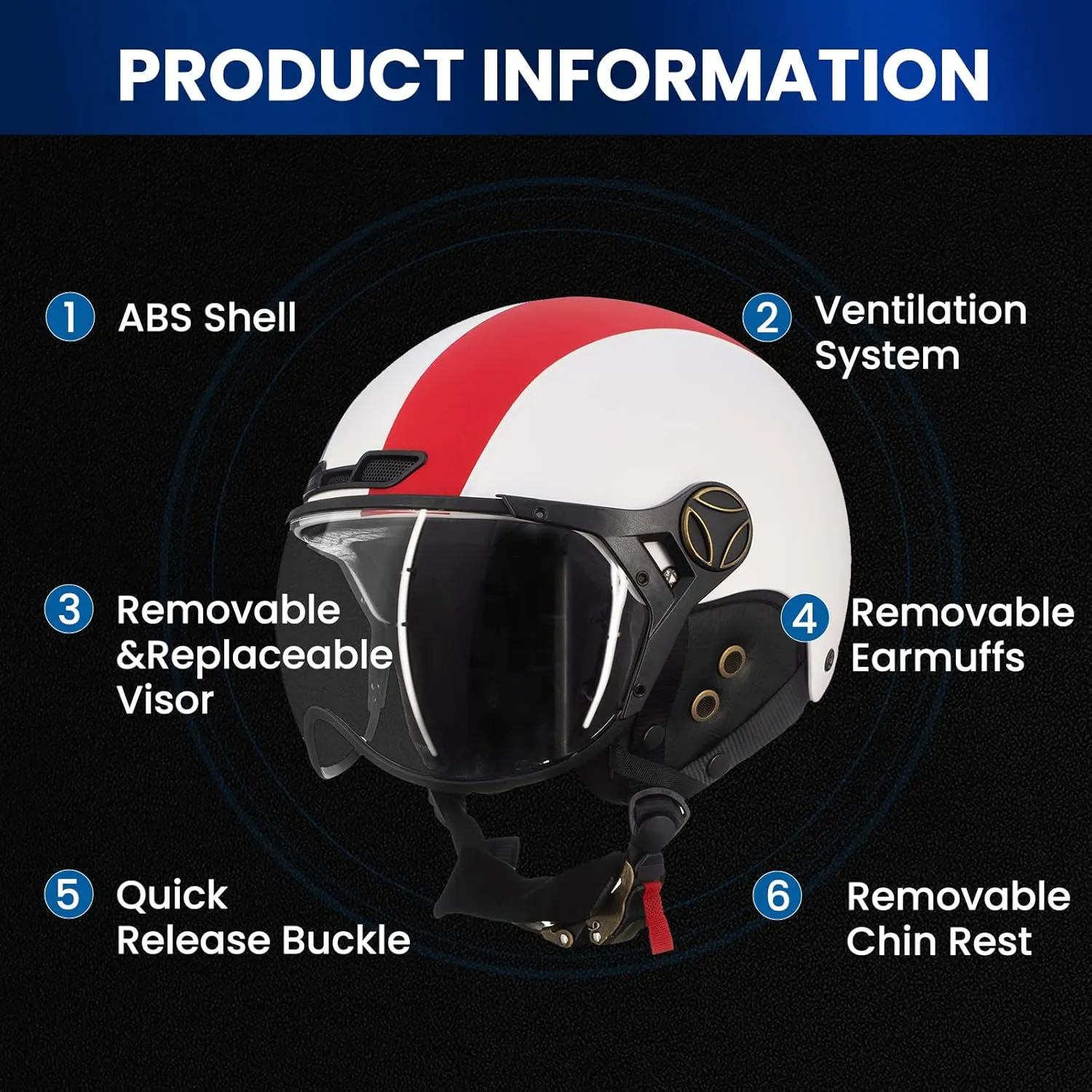 ILM Bike Helmet Adult Bicycle Ski Snowboard Helmet for Men Women with Removable Visor Earmuffs ASTM CPSC and CE Z102