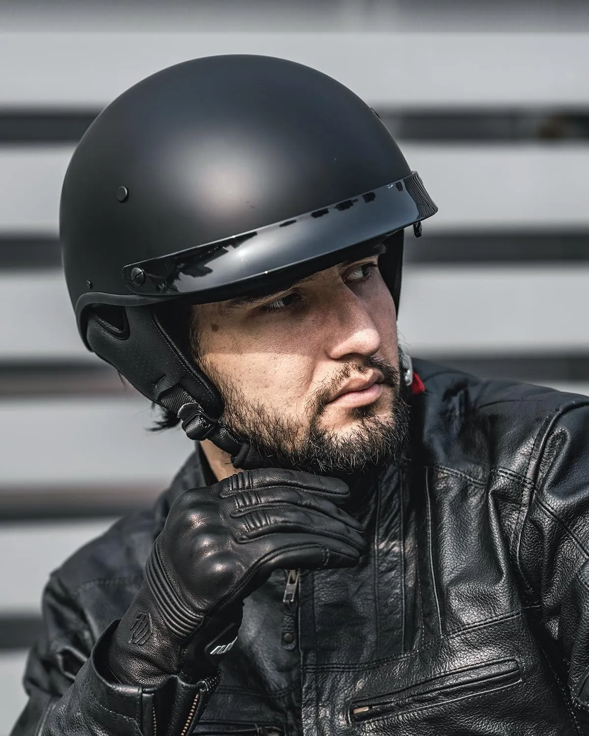 ILM Fiberglass Half Helmet Motorcycle Men Women Adult Open Face Motorcycle Helmes with Sun Visor DOT 731