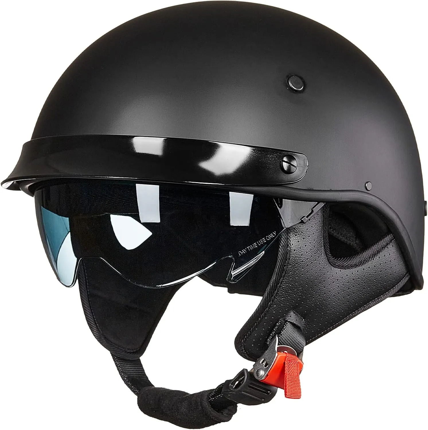 ILM Fiberglass Half Helmet Motorcycle Men Women Adult Open Face Motorcycle Helmes with Sun Visor DOT 731