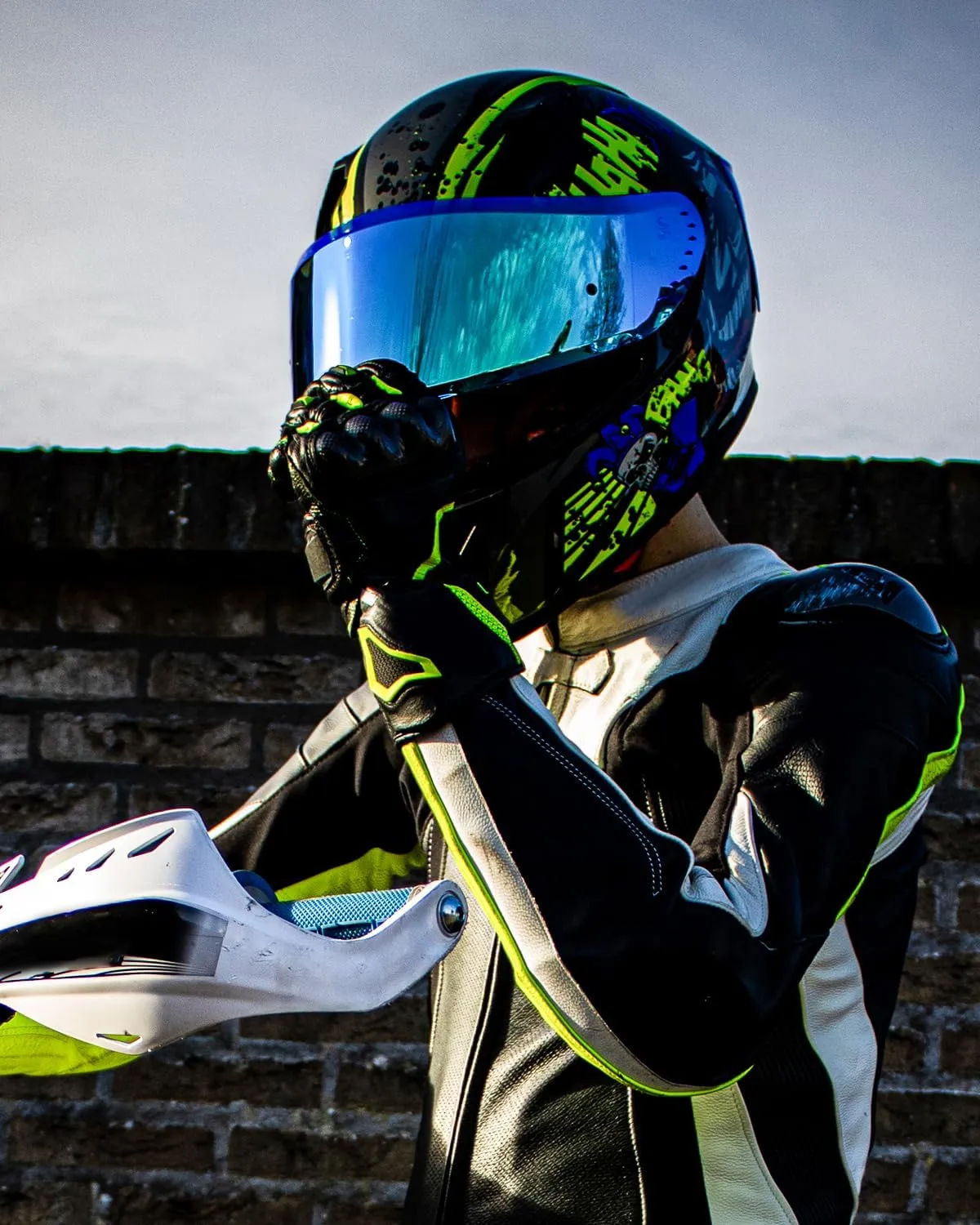 ILM Motorcycle Helmet Full Face with Pinlock Compatible Clear&Tinted Visors and Fins Street Bike Motocross Casco DOT Model Z501(Surprise Yellow, Large)