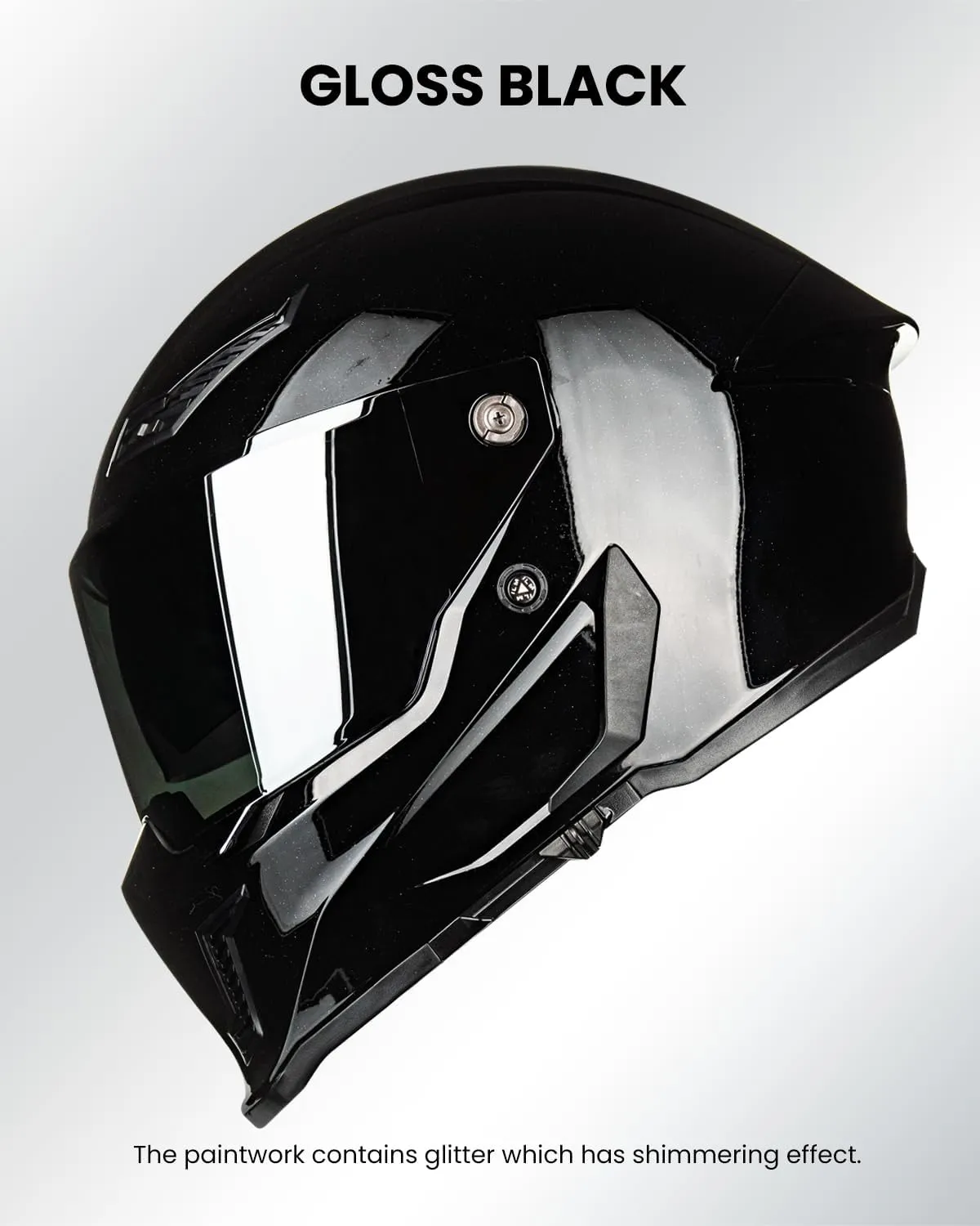 ILM Motorcycle Helmets for Adult Men Women Full Face DOT ECE Powersports Dual Visor Street Racing Helmet with Pinlock Cascos para Motos Model MF509 (Gloss Blacks, L)