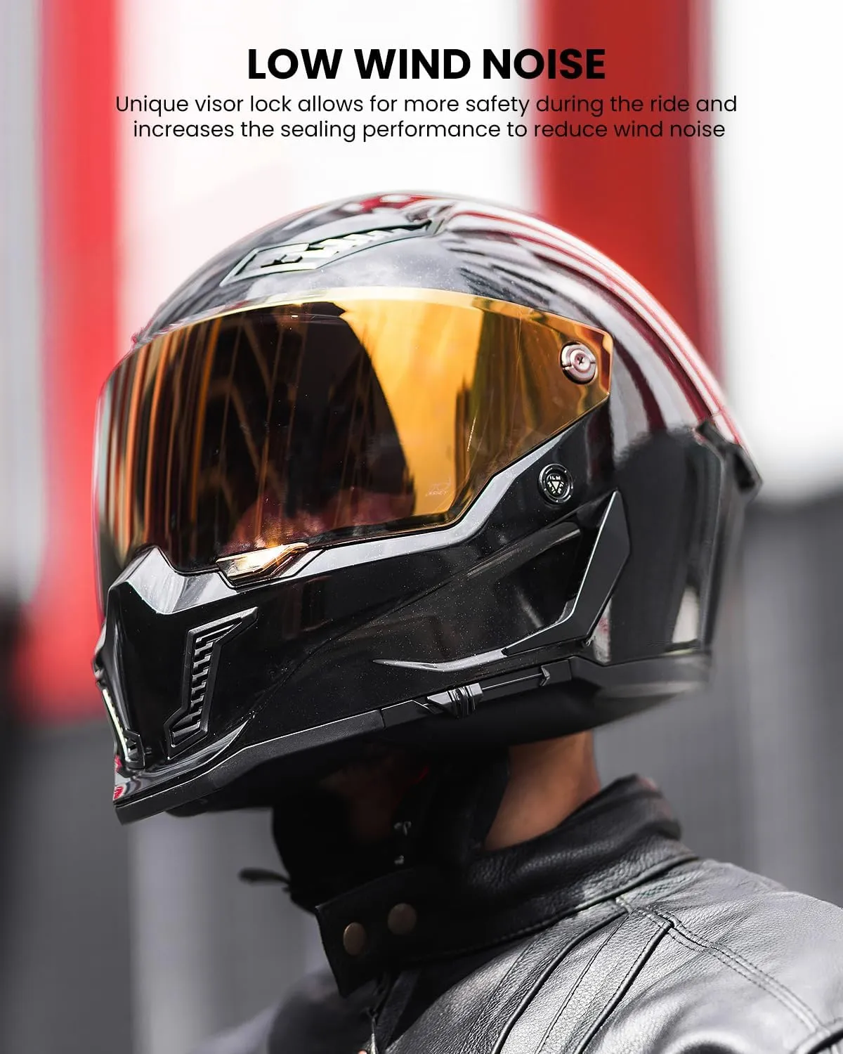 ILM Motorcycle Helmets for Adult Men Women Full Face DOT ECE Powersports Dual Visor Street Racing Helmet with Pinlock Cascos para Motos Model MF509 (Gloss Blacks, L)