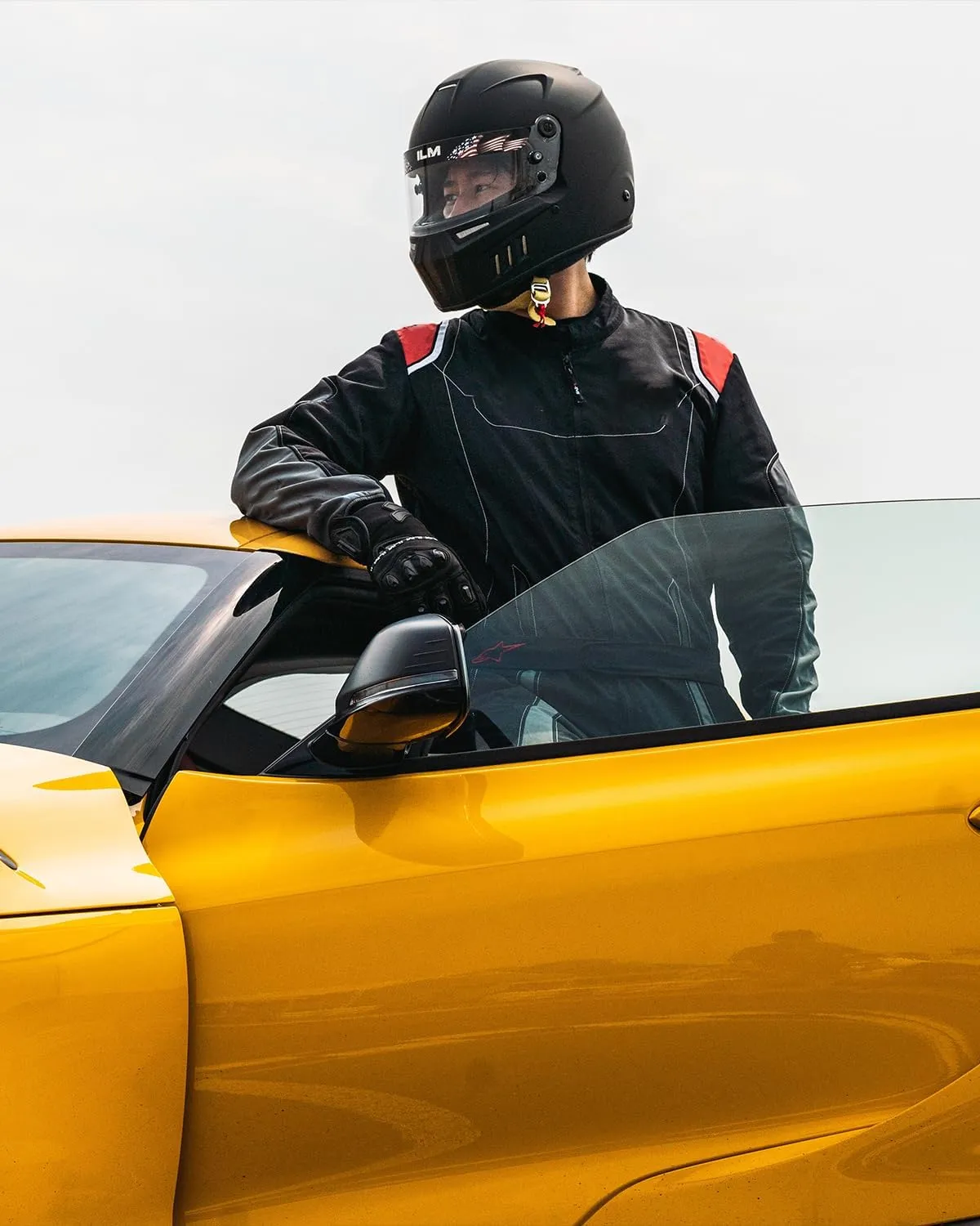 ILM Snell SA2020 Full Face Auto Racing Helmets Lightweight Fiberglass for Adult Men and Women Model 890