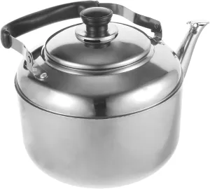 Induction Kettle Stainless Steel Tea Pot Sounding Feature Large Capacity Heat Evenly for Quick Boil (4l) Random Style