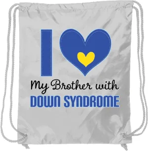 inktastic Down Syndrome I Love My Brother Drawstring Bag White 2202c
