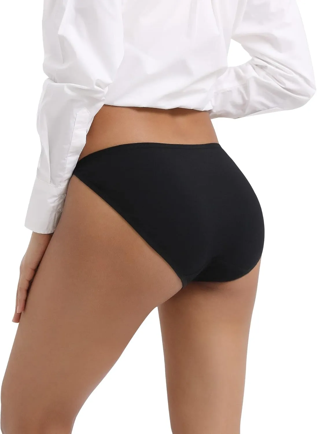 INNERSY Women's High Cut String Bikini Panties Stretchy Sexy Cotton Underwear 6-Pack