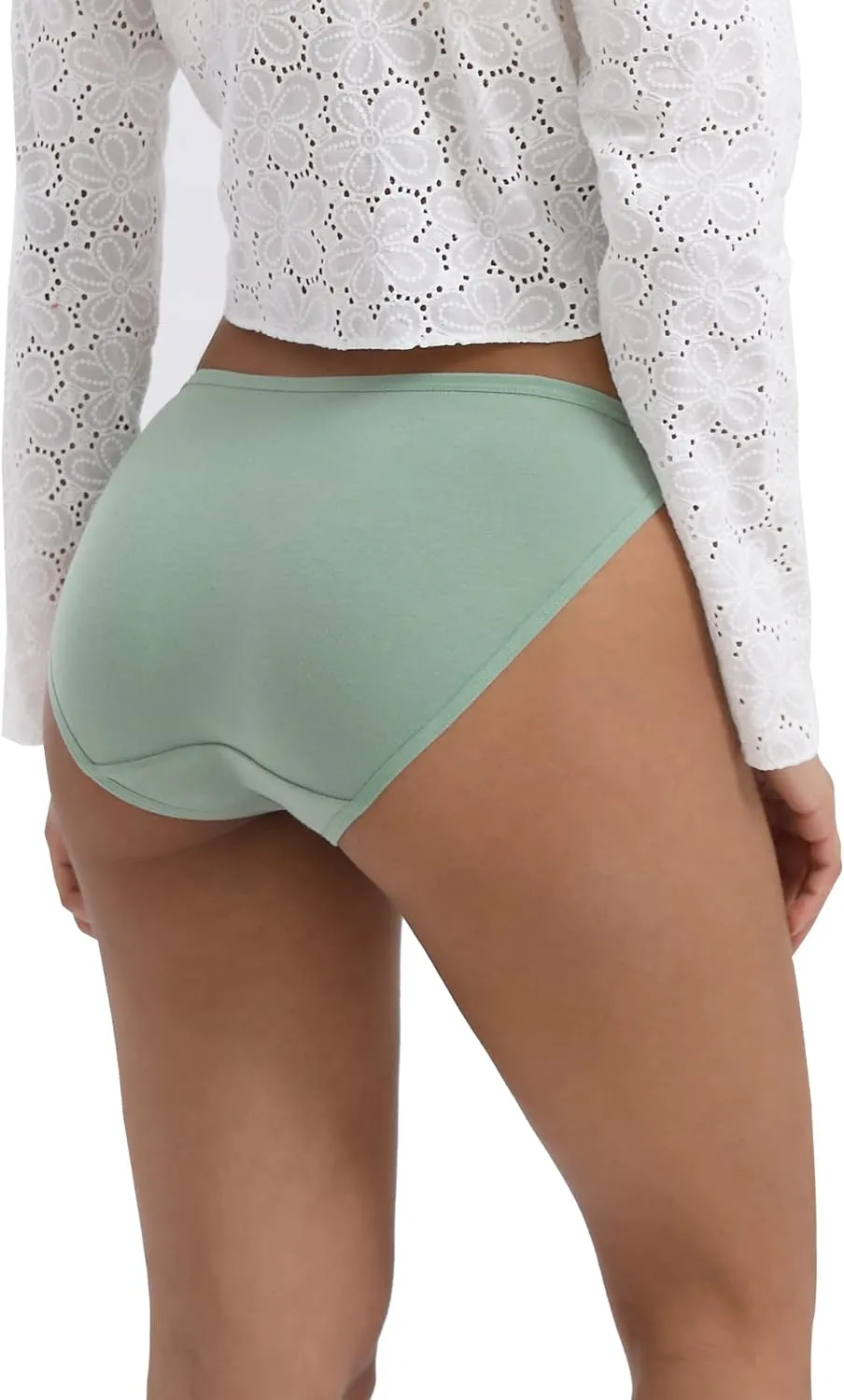 INNERSY Women's High Cut String Bikini Panties Stretchy Sexy Cotton Underwear 6-Pack