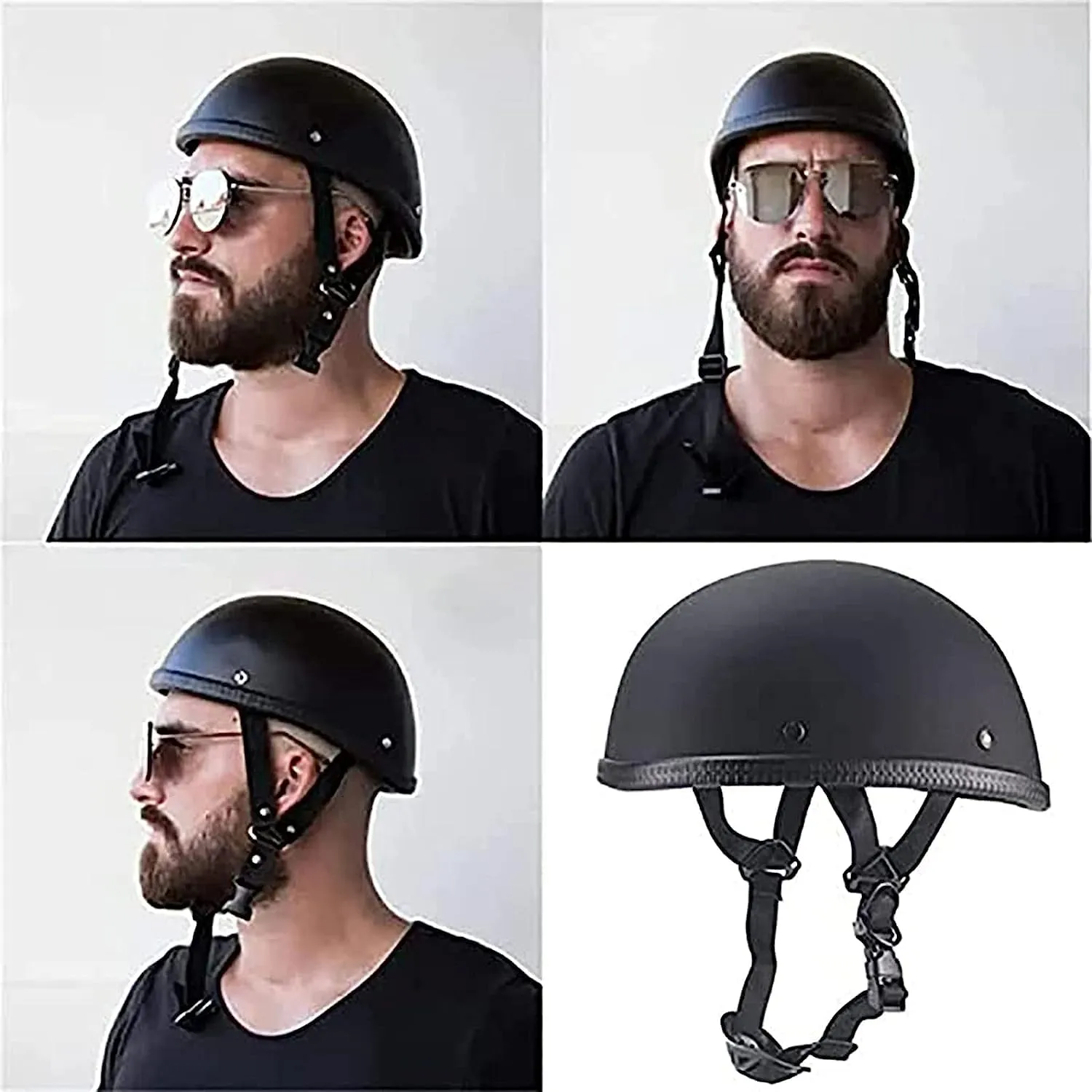is lightweight and comfortable, with ABS shell, EPS shell, and DOP certification. It is an adult men's and women's ultra-thin head mounted half shell helmet, suitable for light motorcycles Ves