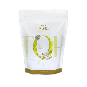 Italwax Top Line Argan - 750g / 1.65lb - Hard wax beads for hair removal - Argan oil fragrance - Synthetic formulation ideal for sensitive skins - Recommended for Bikini Area and Armpits