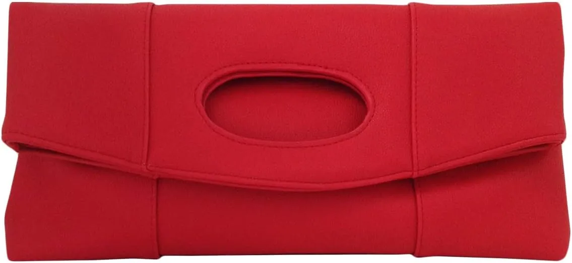 JNB Synthetic Leather Fold Over Clutch