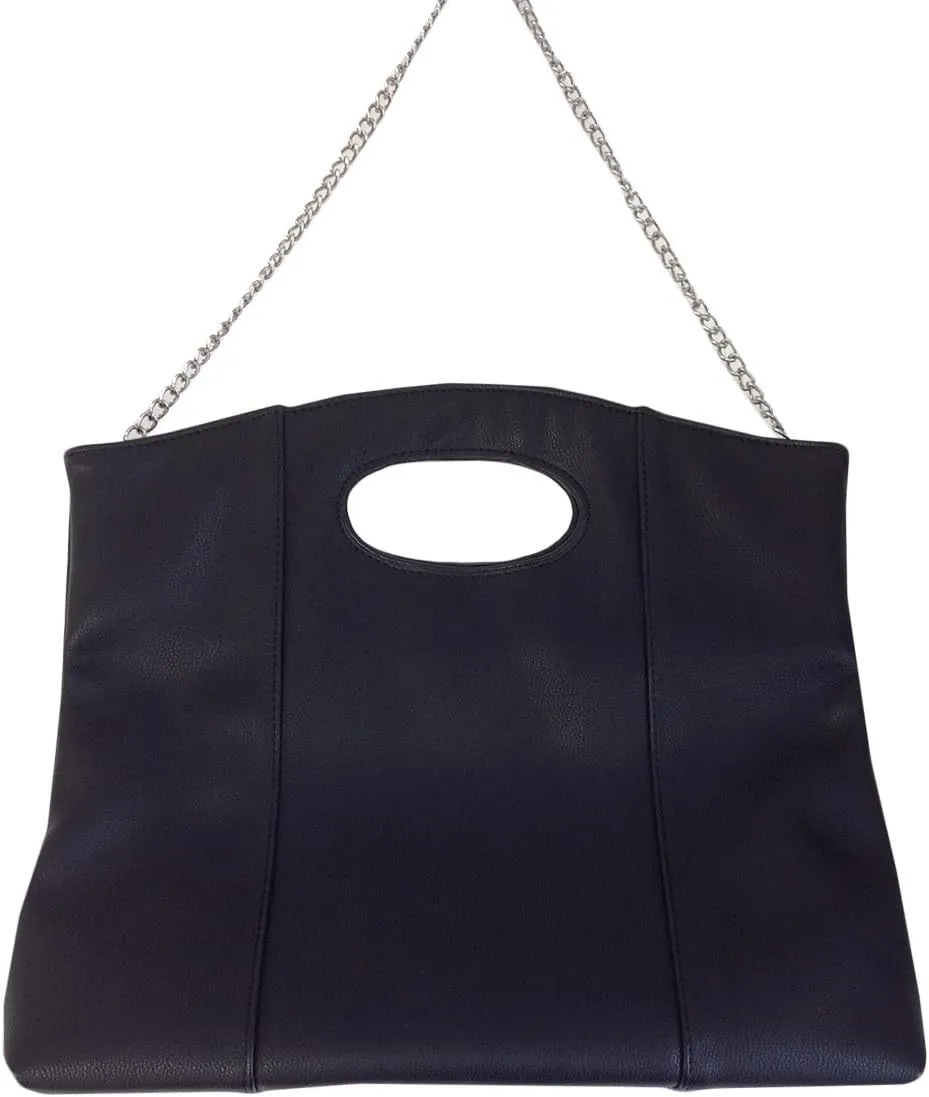 JNB Synthetic Leather Fold Over Clutch