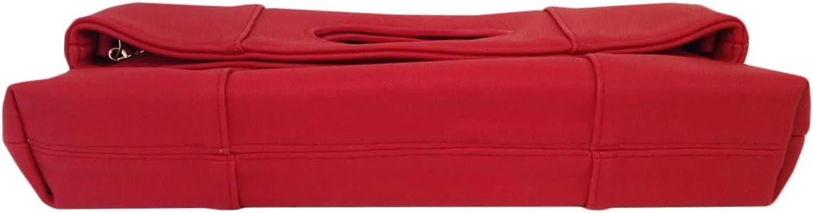 JNB Synthetic Leather Fold Over Clutch