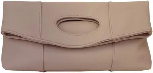 JNB Synthetic Leather Fold Over Clutch