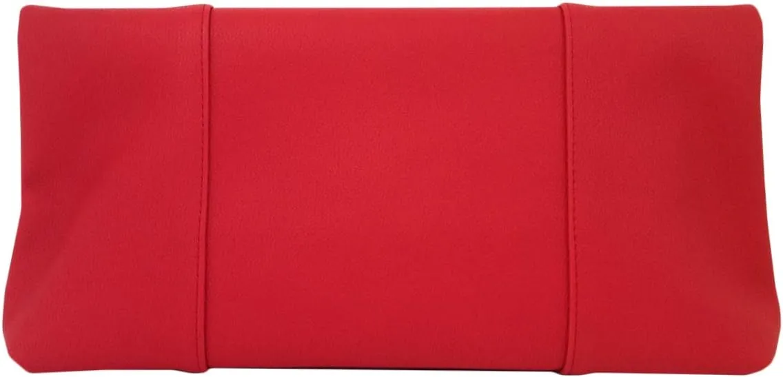 JNB Synthetic Leather Fold Over Clutch