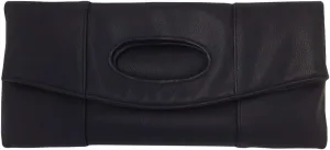 JNB Synthetic Leather Fold Over Clutch