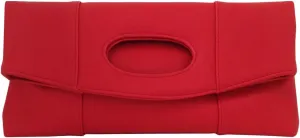 JNB Synthetic Leather Fold Over Clutch