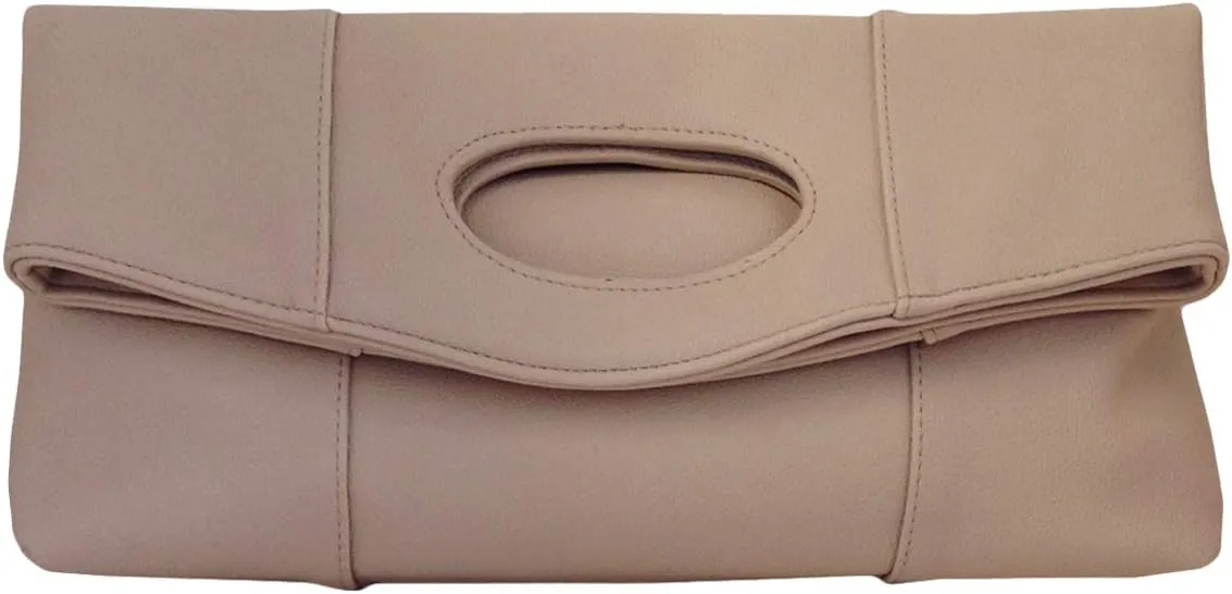 JNB Synthetic Leather Fold Over Clutch