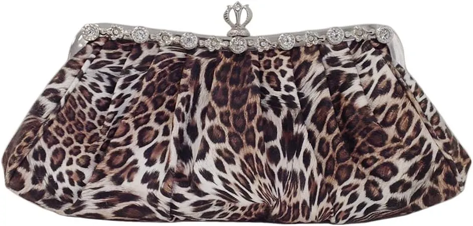 JNB Synthetic Leopard Print Clutch