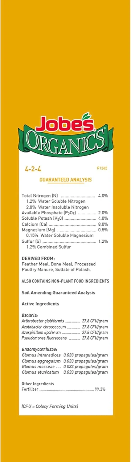 Jobe’s Organics Granular Fertilizer, Organic Fertilizer for Palm Trees and Plants, 4 lbs Bag