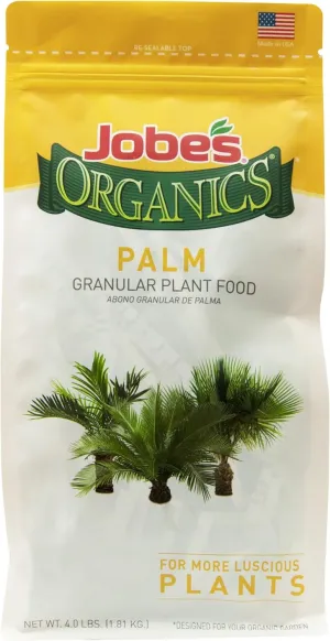 Jobe’s Organics Granular Fertilizer, Organic Fertilizer for Palm Trees and Plants, 4 lbs Bag