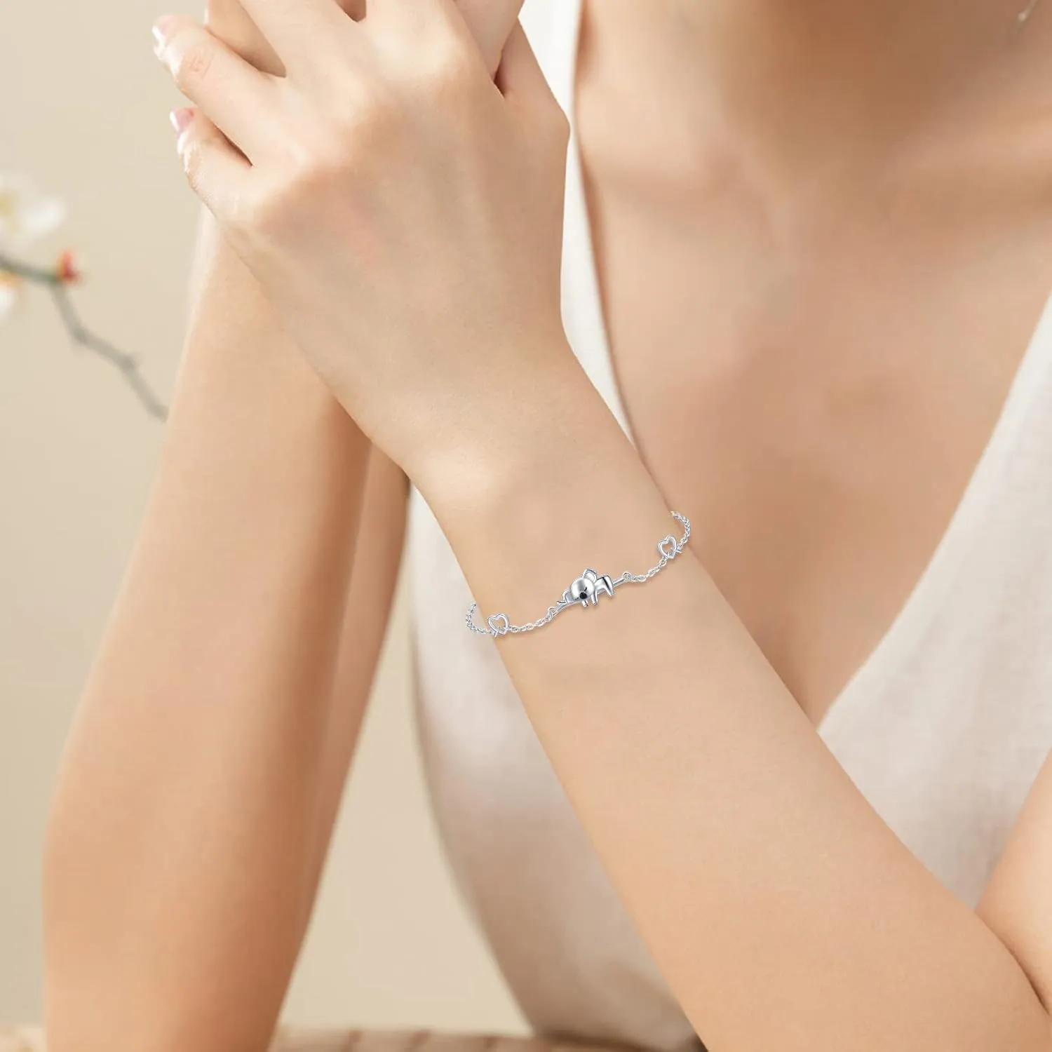 JUSTKIDSTOY Bracelet for Women Girls 925 Sterling Silver Cute Animal Jewelry Brithday Gift for Animal Lover
