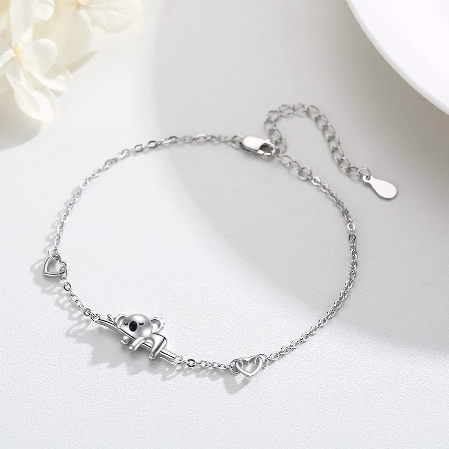 JUSTKIDSTOY Bracelet for Women Girls 925 Sterling Silver Cute Animal Jewelry Brithday Gift for Animal Lover