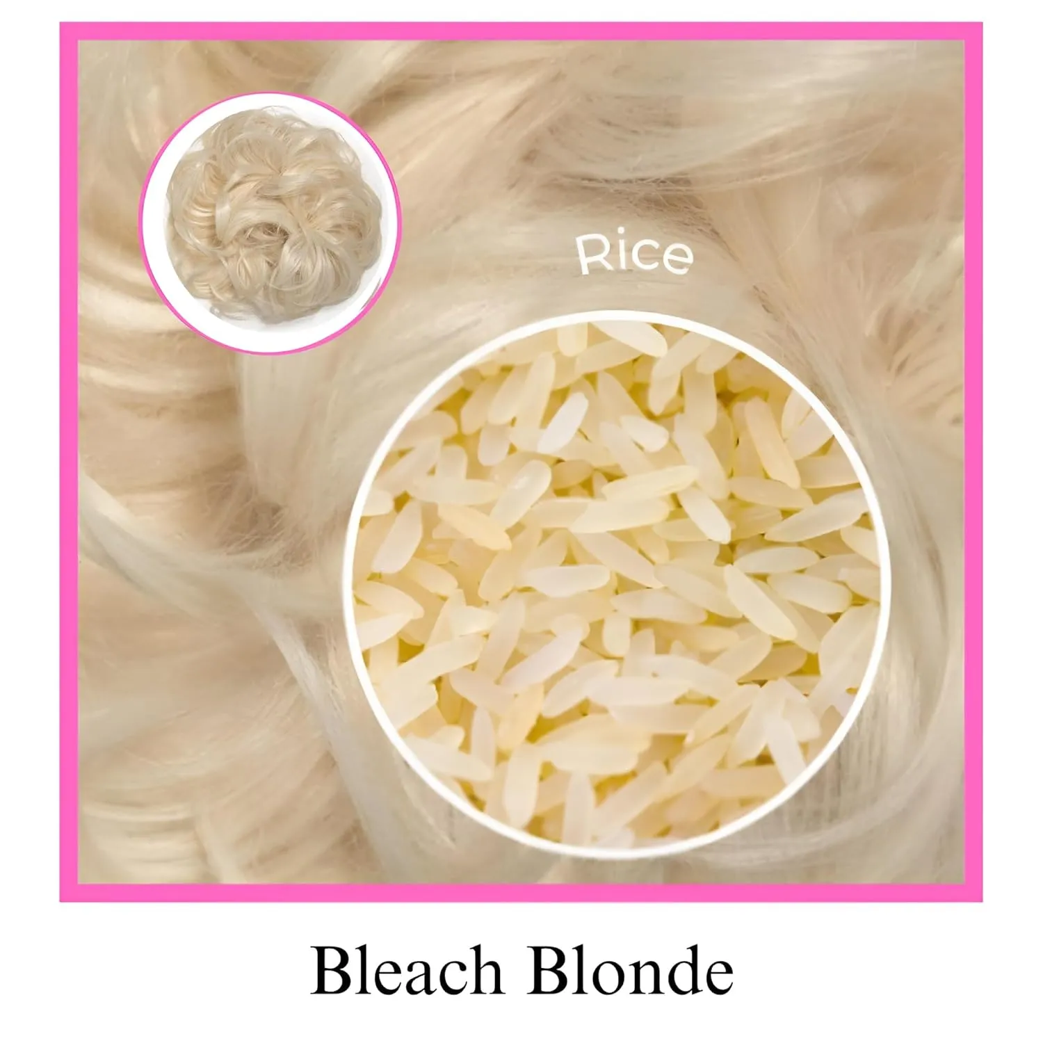 JuvaBun Bleach Blonde Messy Bun Hair Piece - Synthetic Foam Wig for Women