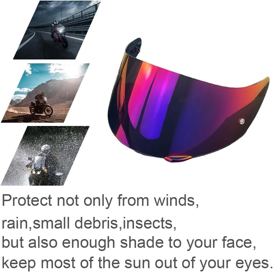K1 Motorcycle Helmet Shield for K1, K1S, K3SV, K5, K5S, Replacement Helmet Visor for K5 (Revo Rose Red)